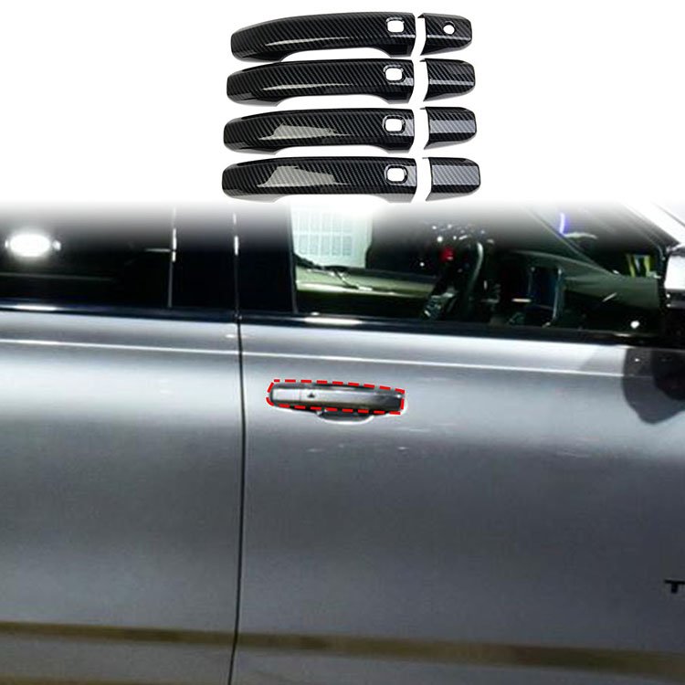 For 2022 Chevrolet silverado 2019 2020 2021 Car Exterior Decoration Carbon Fiber Kit Exterior Cover Trims Stickers