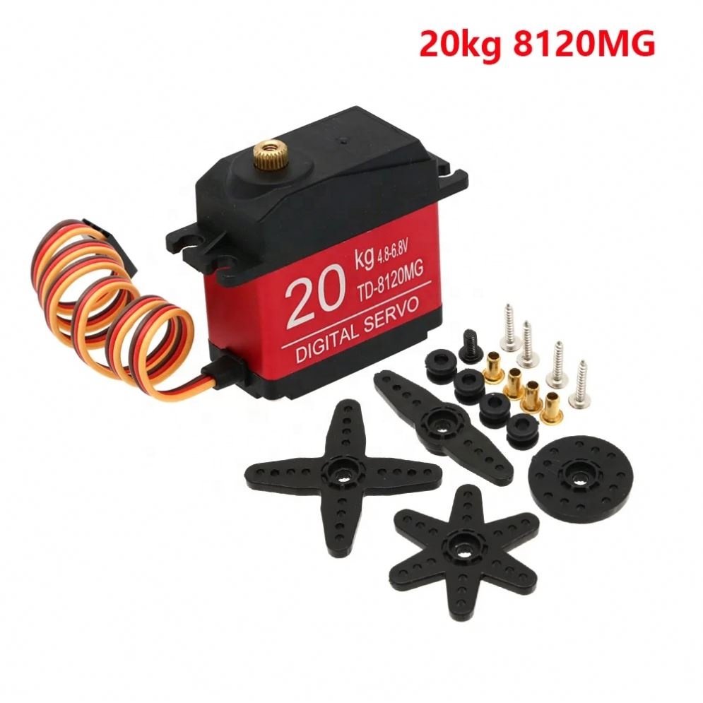 Waterproof 20KG 25KG 30KG 35KG Servo 180 Degree Large Torque Digital Servo Metal Gears 25T Servo Arm for RC Car Truck Helicopter