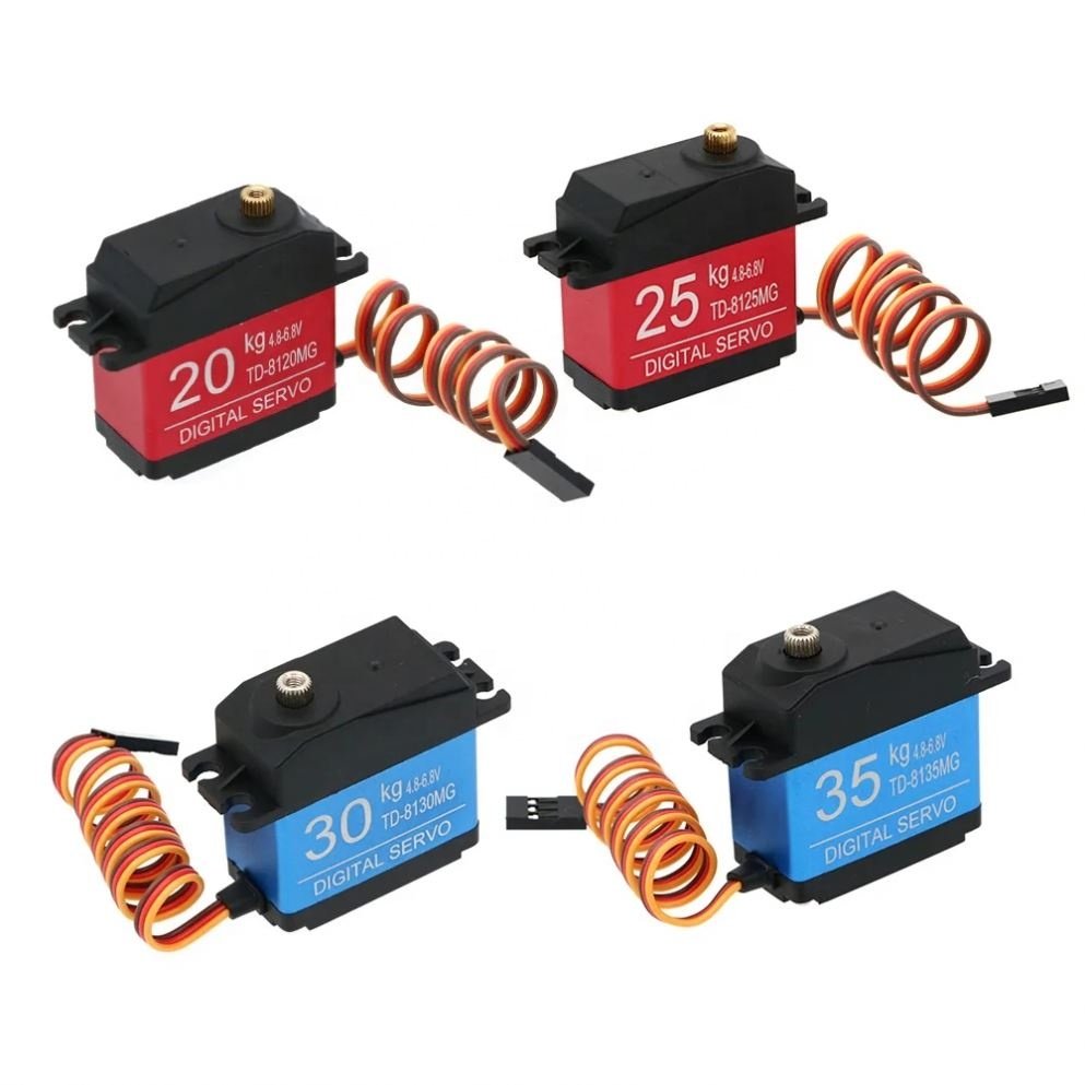Waterproof 20KG 25KG 30KG 35KG Servo 180 Degree Large Torque Digital Servo Metal Gears 25T Servo Arm for RC Car Truck Helicopter
