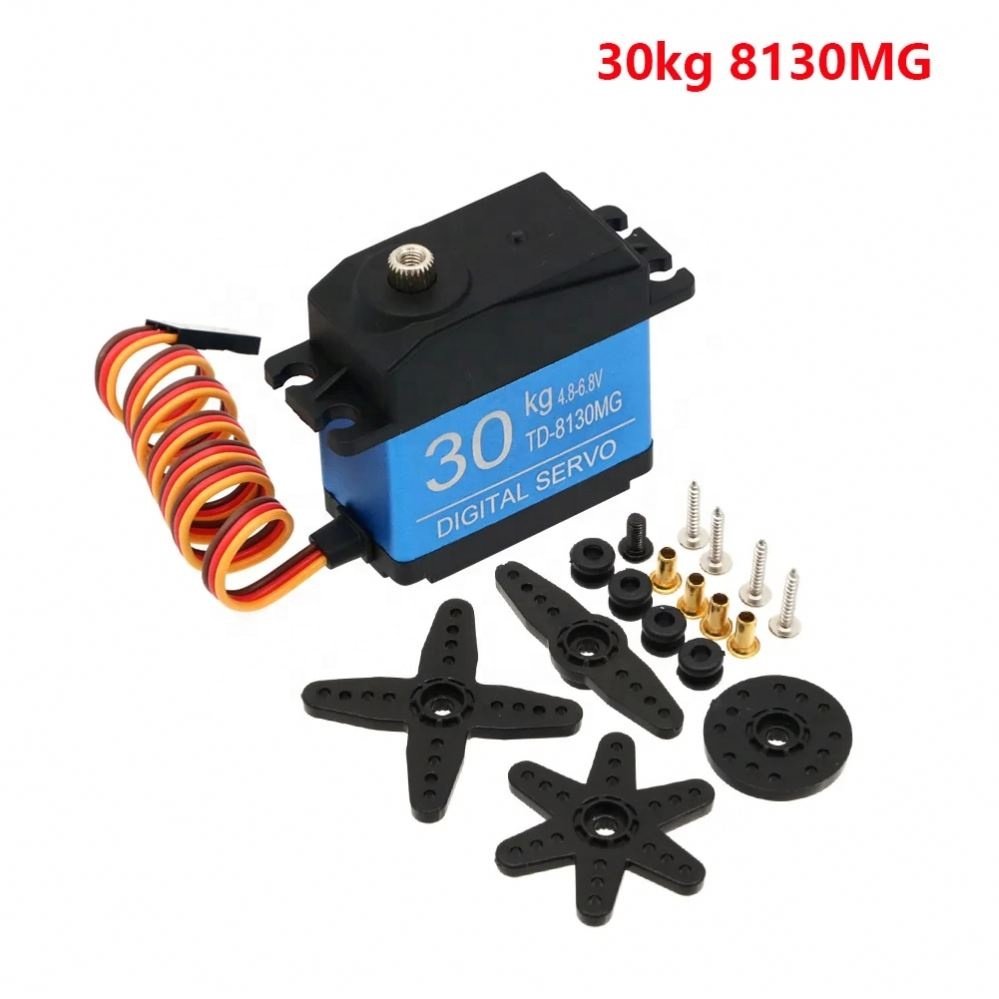 Waterproof 20KG 25KG 30KG 35KG Servo 180 Degree Large Torque Digital Servo Metal Gears 25T Servo Arm for RC Car Truck Helicopter