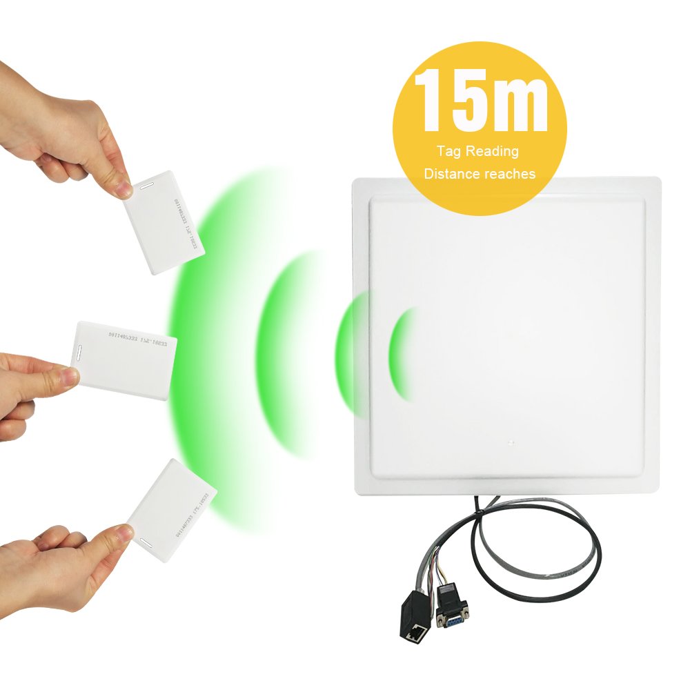 Wireless Uhf Rfid Reader 15m Rfid Reader 12dbi Antenna Long Range Read Distance Passive Car Parking RFID UHF Reader