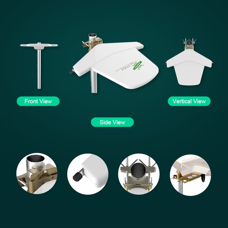 GREENTEK Factory New Outdoor Digital VHF UHF TV Antenna for Home Car Camping Marine