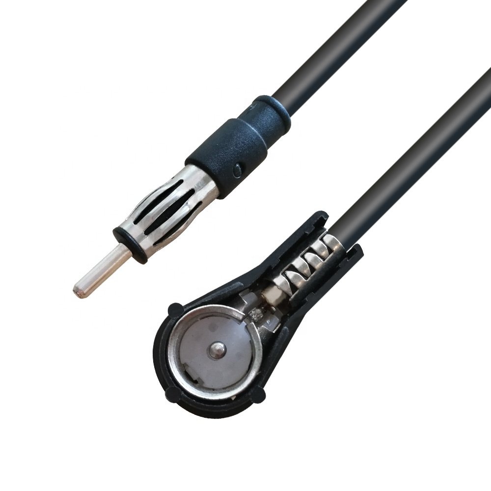 Male to Male Car Antenna Cable Vehicle AM FM Radio Antenna Adaptor Extension Cable for Golf Cart Boat Car Truck Campers
