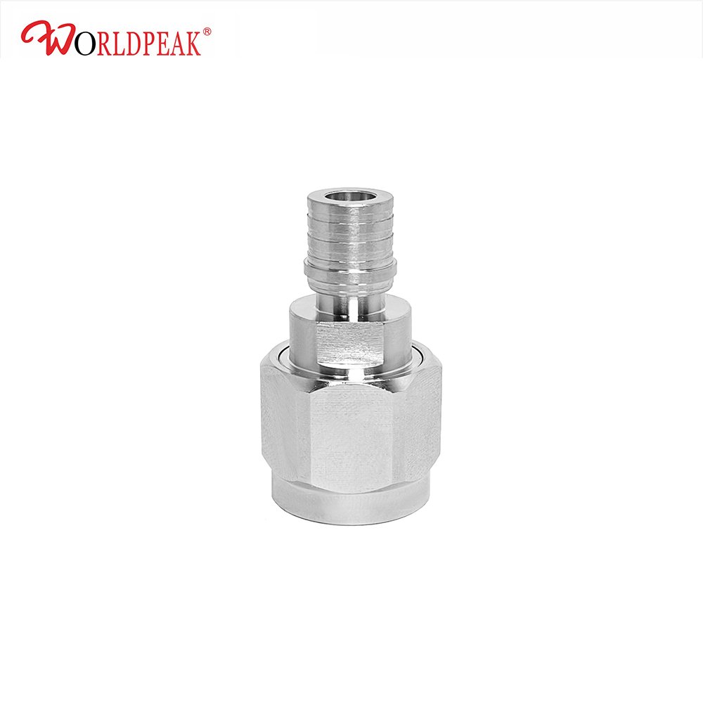 Low PIM Adapters RF Coaxial Connector QMA Male Plug to N Male Plug Brass Tri- Metal Connector Adaptor Converter