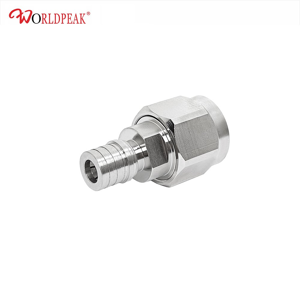 Low PIM Adapters RF Coaxial Connector QMA Male Plug to N Male Plug Brass Tri- Metal Connector Adaptor Converter