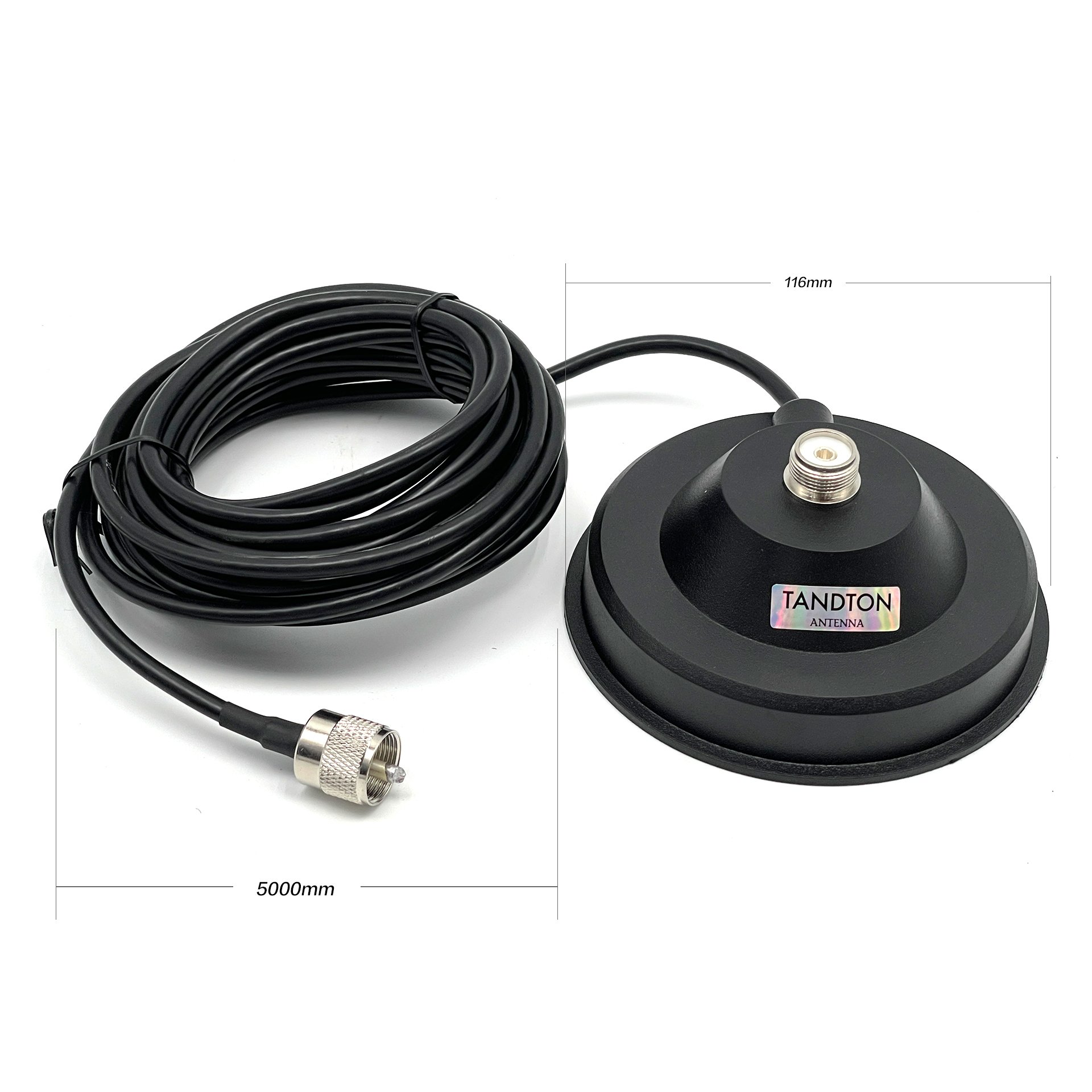 Strong Magnet 116mm Diameter Magnet Communication Antenna Mount With 5M RG58 Cable For Mobile Radio PL259 Magnetic Antenna Base