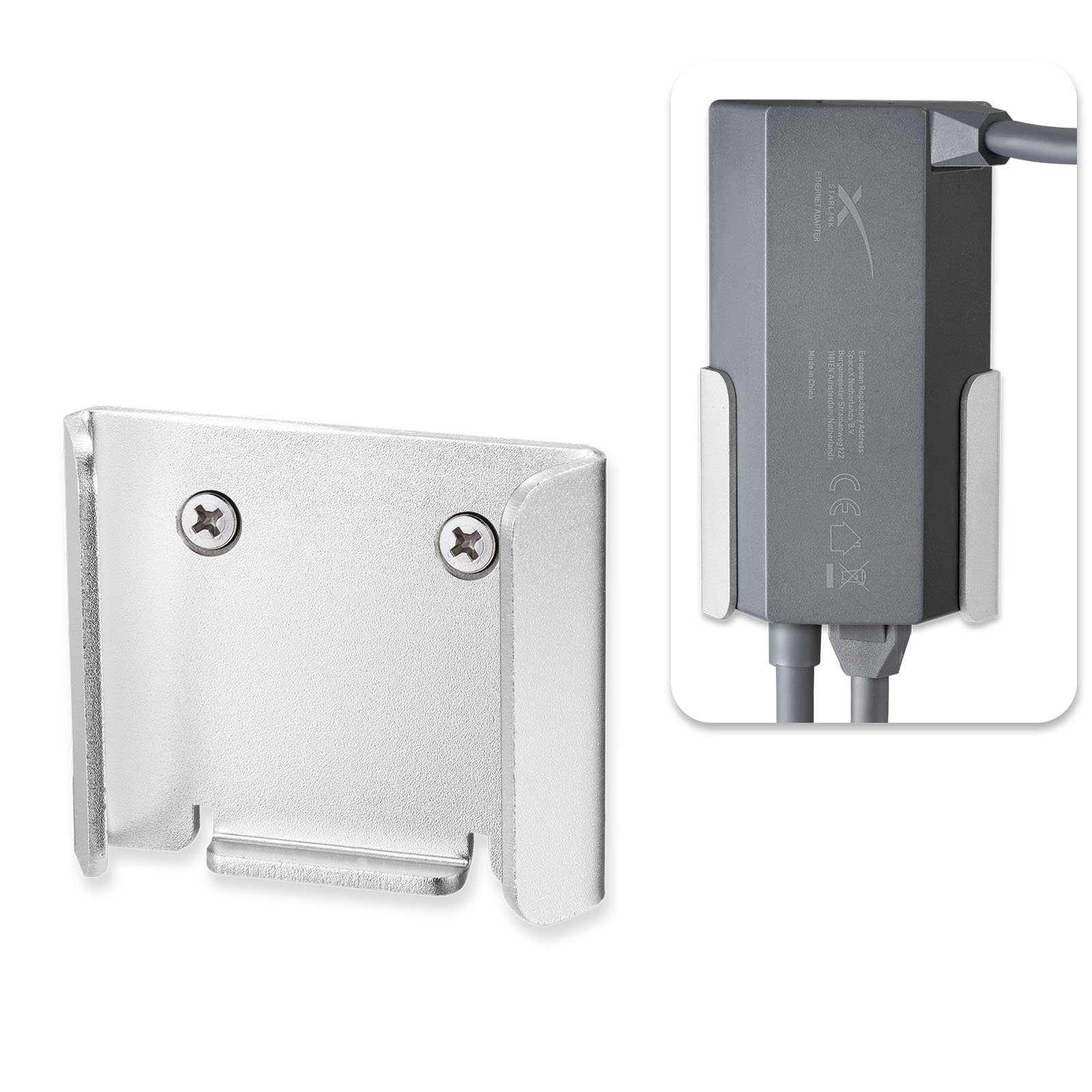 StarLink Internet Kit Satellite Bracket, Stable Aluminium Mounting Kit for Starlink Ethernet Adapters (Silver)