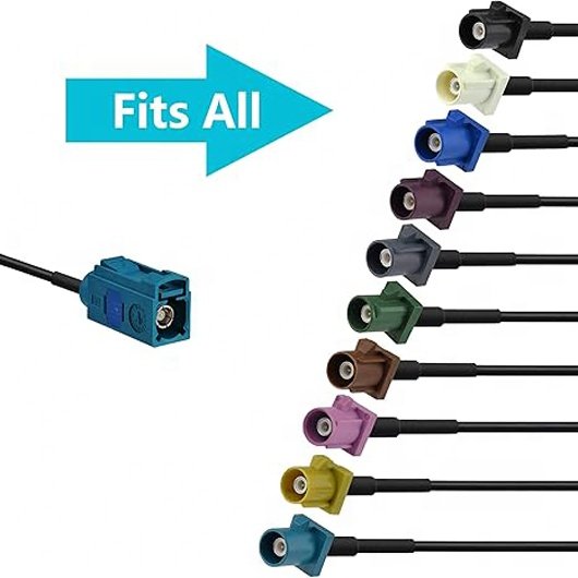 Fakra Z Female to Male Vehicle Car Antenna Extension Cable for Car Stereo Android Head Unit GPS Navigation