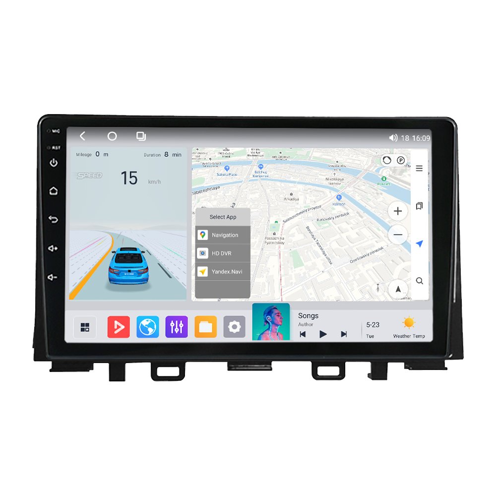 M6 PRO Android 12 2K QLED Screen Voice Control Car Video for 1DIN KIA RIO 2017 2018 2019 Car Radio Audio Navigation