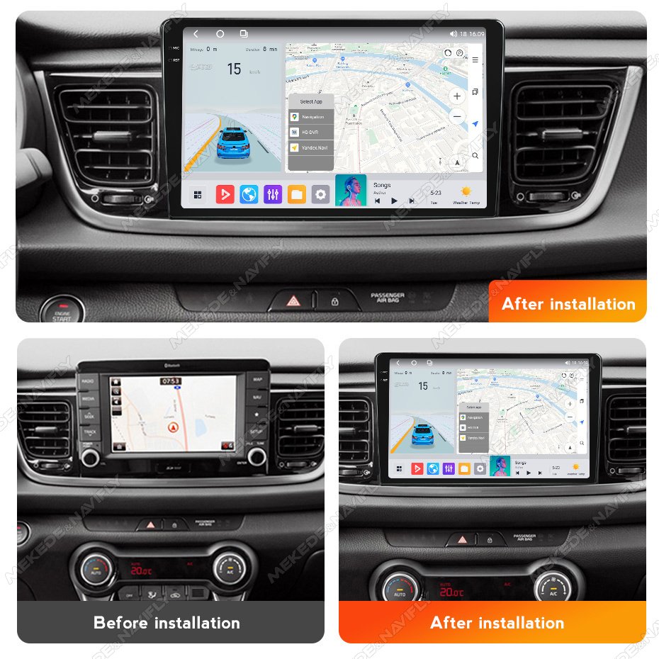 M6 PRO Android 12 2K QLED Screen Voice Control Car Video for 1DIN KIA RIO 2017 2018 2019 Car Radio Audio Navigation