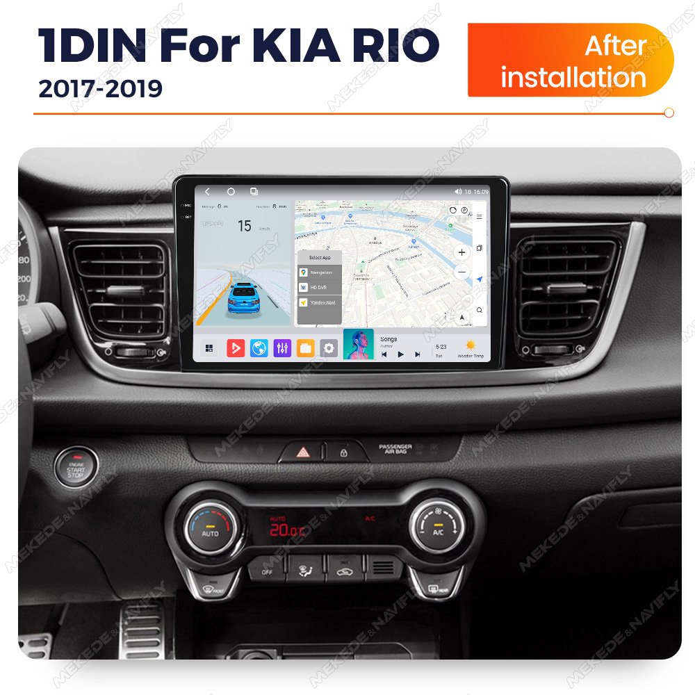 M6 PRO Android 12 2K QLED Screen Voice Control Car Video for 1DIN KIA RIO 2017 2018 2019 Car Radio Audio Navigation