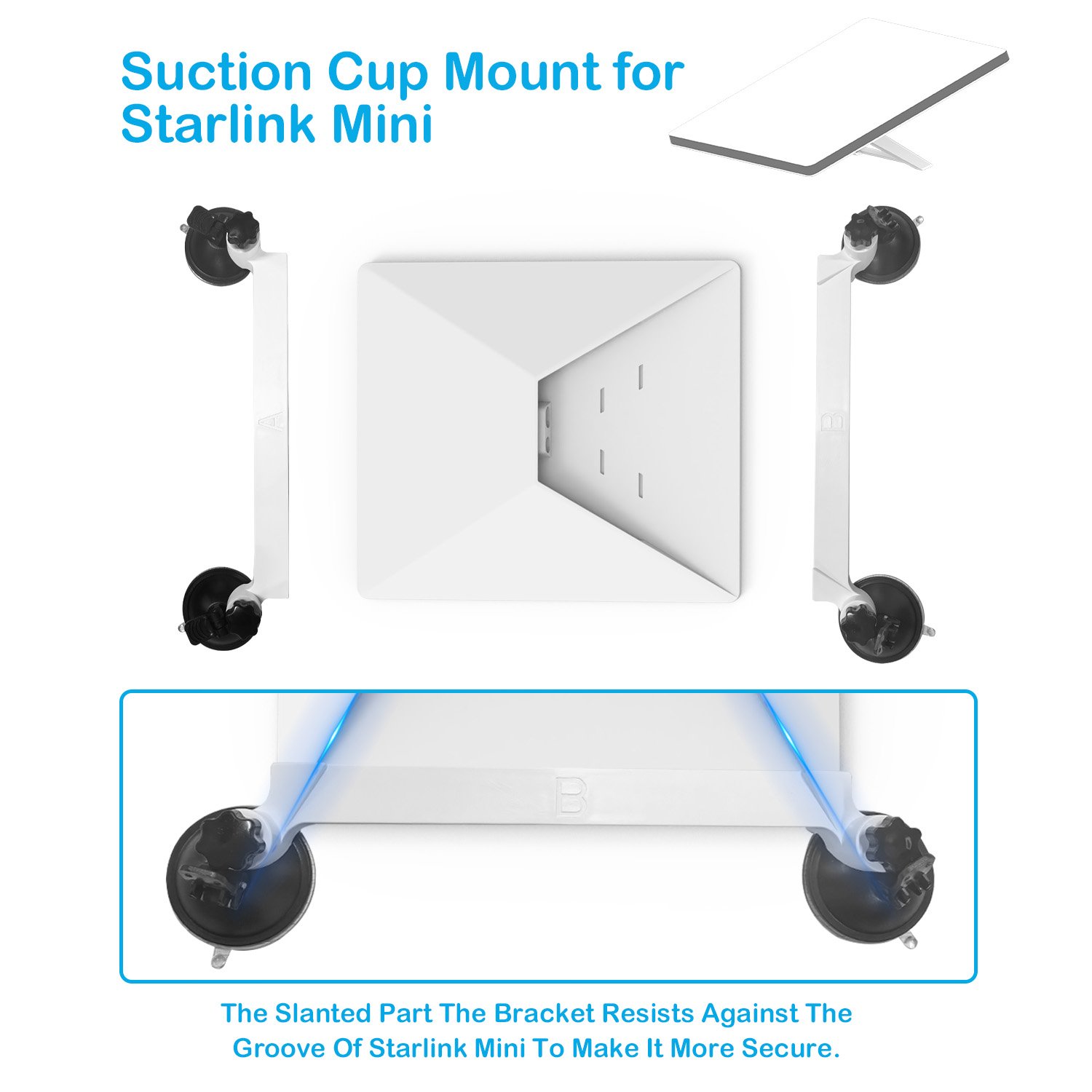 Starlink Mini Mount Portable Sunroof Suction Cup Starlink Mini Car Mount RV Vehicle Boat Window Starlink Mount