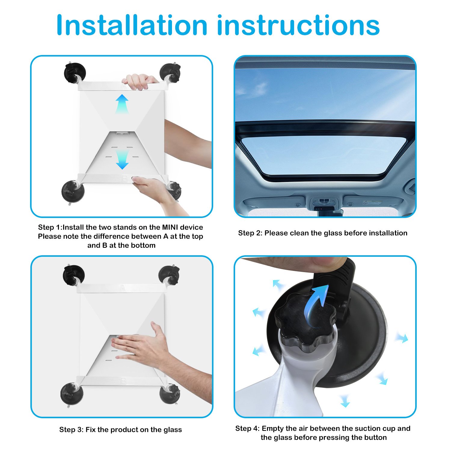 Starlink Mini Mount Portable Sunroof Suction Cup Starlink Mini Car Mount RV Vehicle Boat Window Starlink Mount