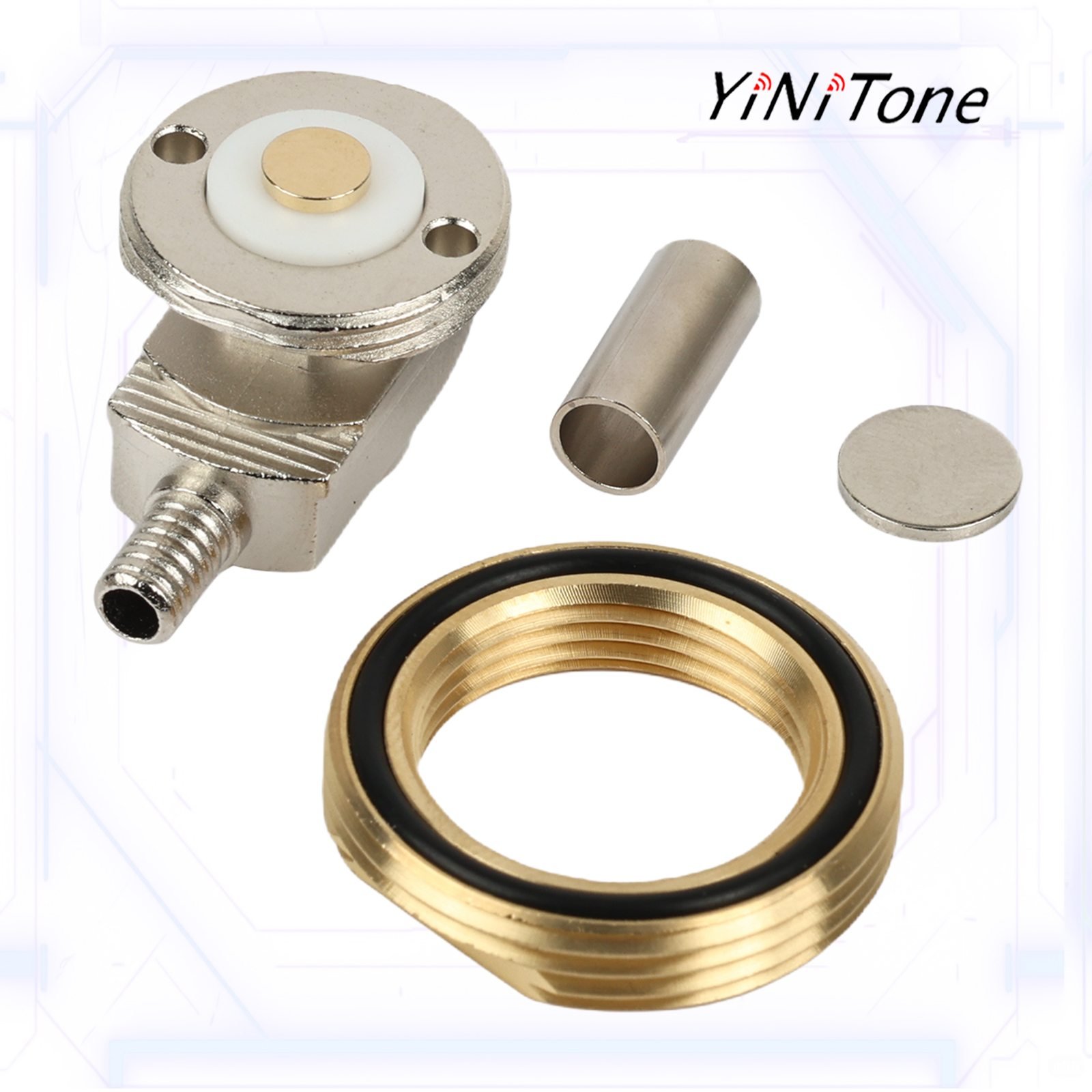 NMO Connector 3/4 Inch Hole Crimp Kit Alloyed Solder Repairment for Mount RG58 Coaxial Cable Vehicle Antenna