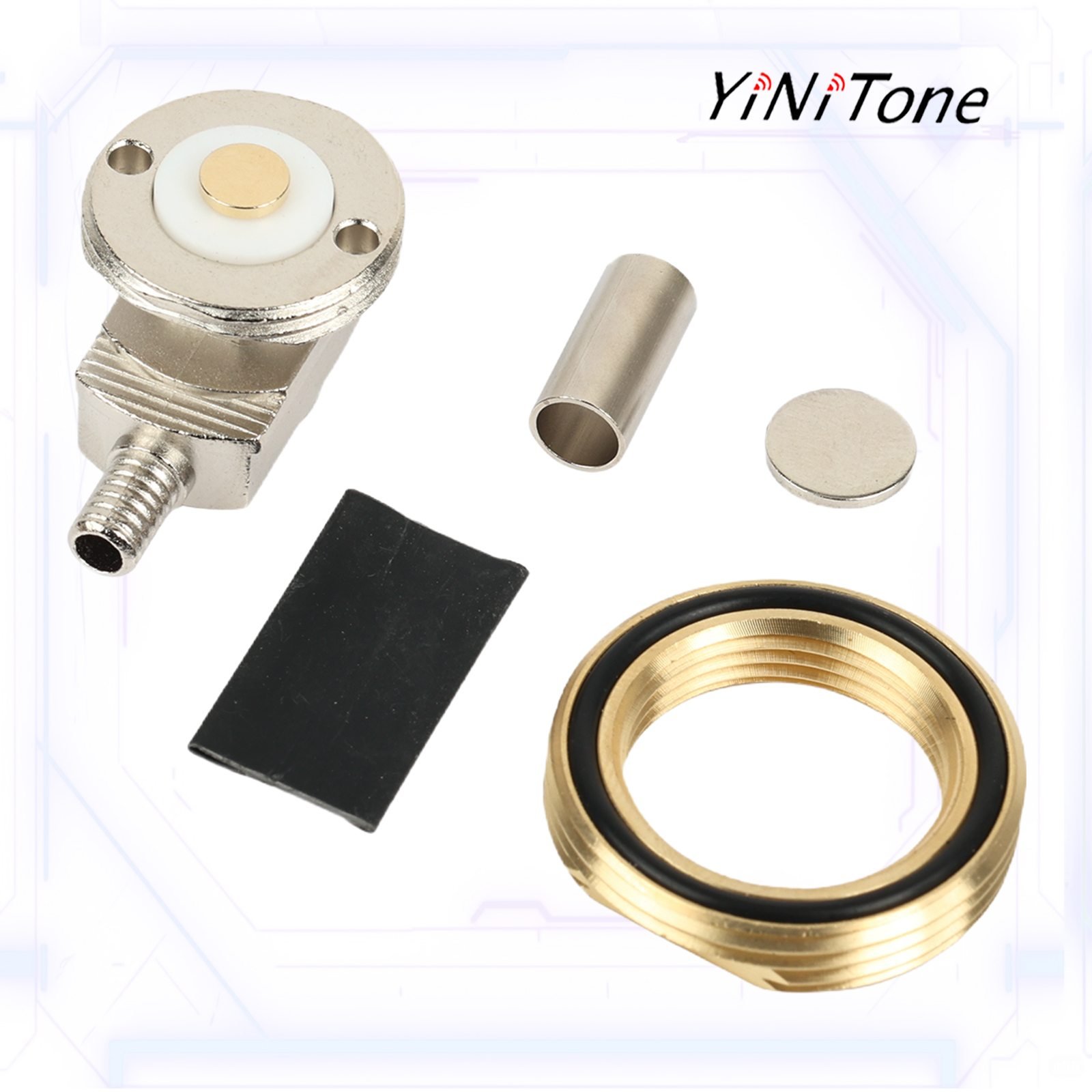 NMO Connector 3/4 Inch Hole Crimp Kit Alloyed Solder Repairment for Mount RG58 Coaxial Cable Vehicle Antenna