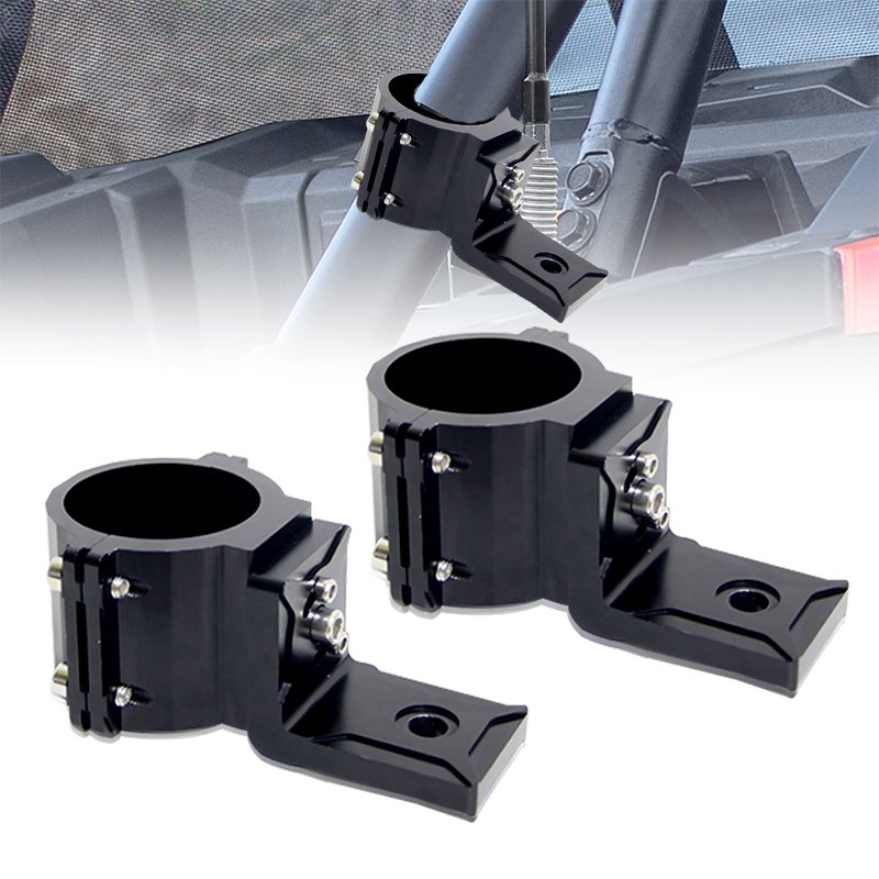 2" Adjustable Utv Flag Mount Led Antenna Brackets Atv Light Whip Mount Compatible With Polaris Rzr Talon 1000
