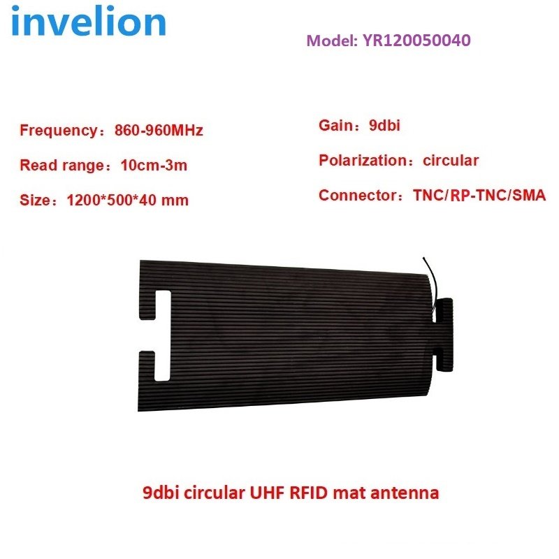 Anti Car Pressure Circular 9dbi 865mhz UHF RFID Mat Floor Antenna 915mhz RP-TNC for Smartrac Dogbone in Sports Timing System