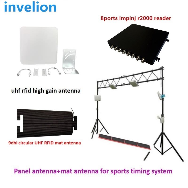 Anti Car Pressure Circular 9dbi 865mhz UHF RFID Mat Floor Antenna 915mhz RP-TNC for Smartrac Dogbone in Sports Timing System