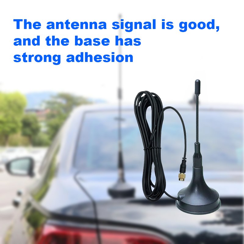 3DBI Best UHF VHF Wireless Digital Car TV Antenna Antenna Indoor with Magnetic Mount F Male/iec Male for Car Tv