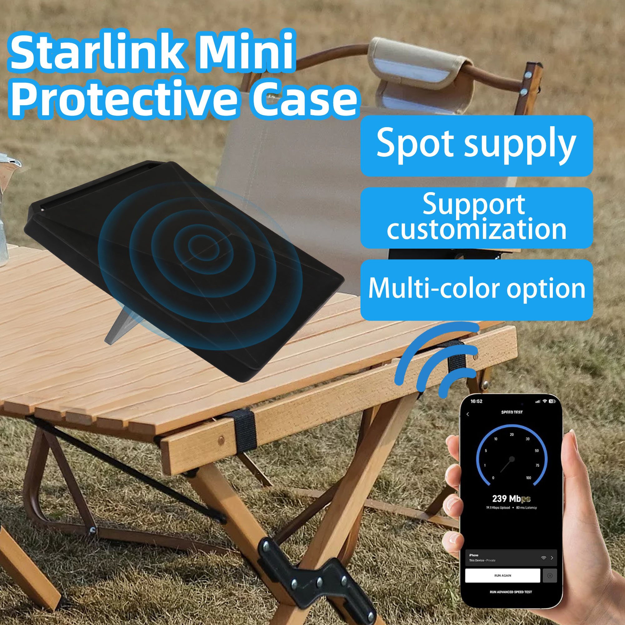 New Starlink Mini Satellite Internet Antenna Dish Kit Silicone Protective Cover