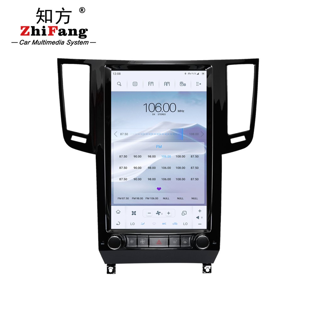 13.6 Inch 2K Tesla Style Screen Stereo for Infiniti QX70 2013-2016 Car Radio Multimedia Player GPS Navigation Android 11 8/128