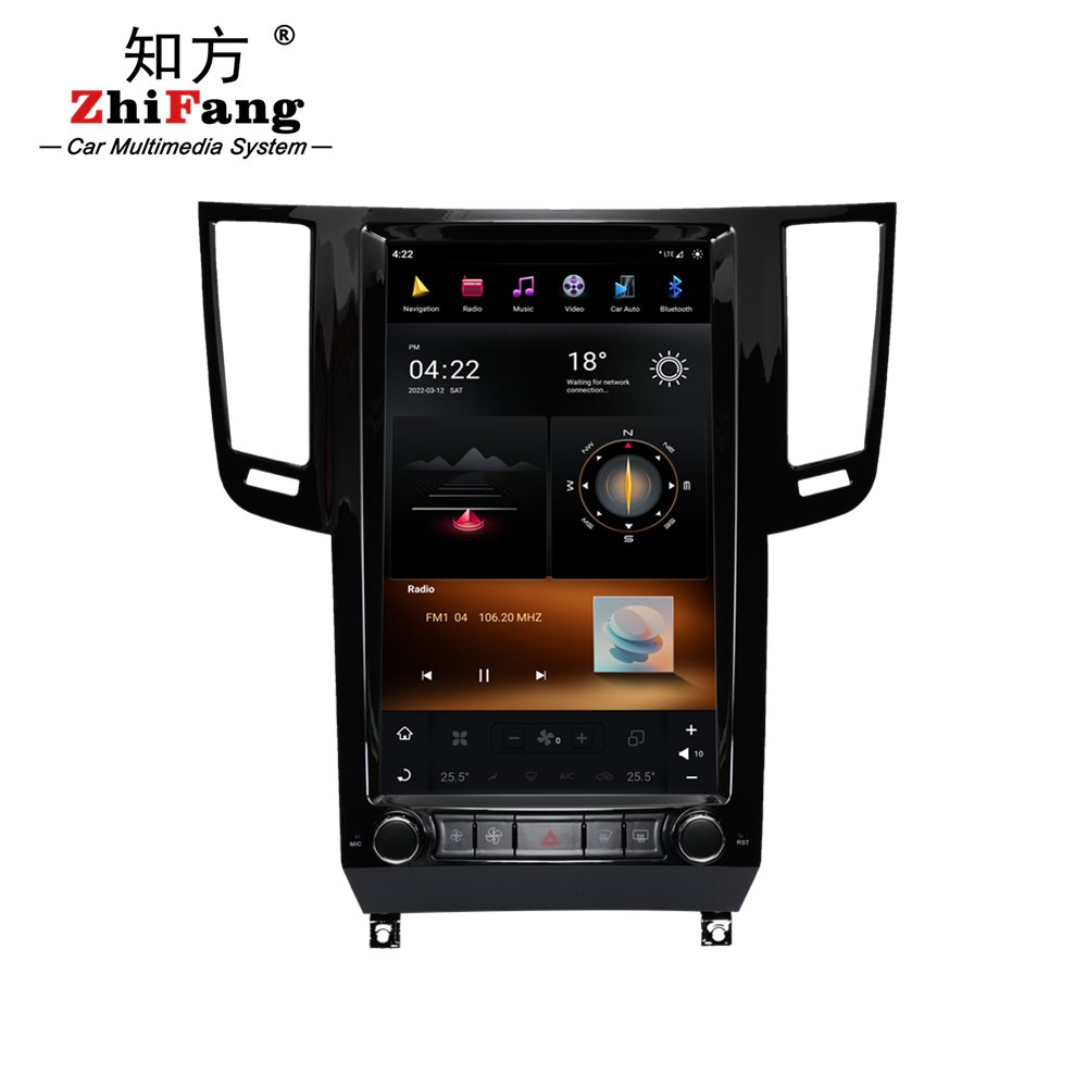 13.6 Inch 2K Tesla Style Screen Stereo for Infiniti QX70 2013-2016 Car Radio Multimedia Player GPS Navigation Android 11 8/128