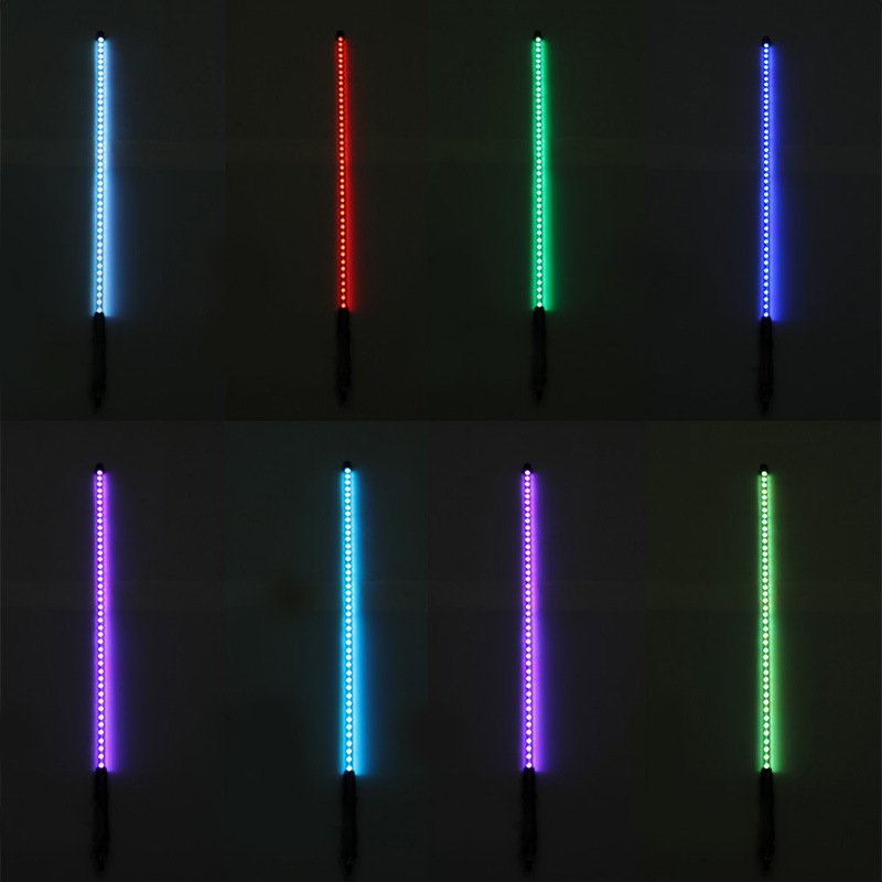 QSF Customizable Whip Light 2ft 3ft 4ft APP Remote 366 Mode RGB Chasing Antenna LED Whip Light for UTV ATV RZR SXS Dune Buggy
