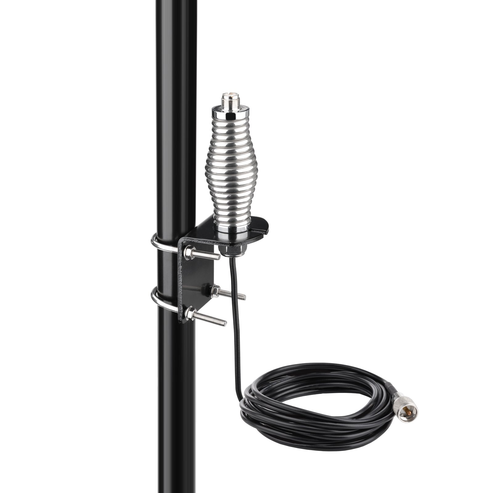 Superbat 4.5CM Spring Mount with 5M extension cable CB Antenna HAM Radio Antenna Spring Mount Compatible with Trucks Car RZR UTV