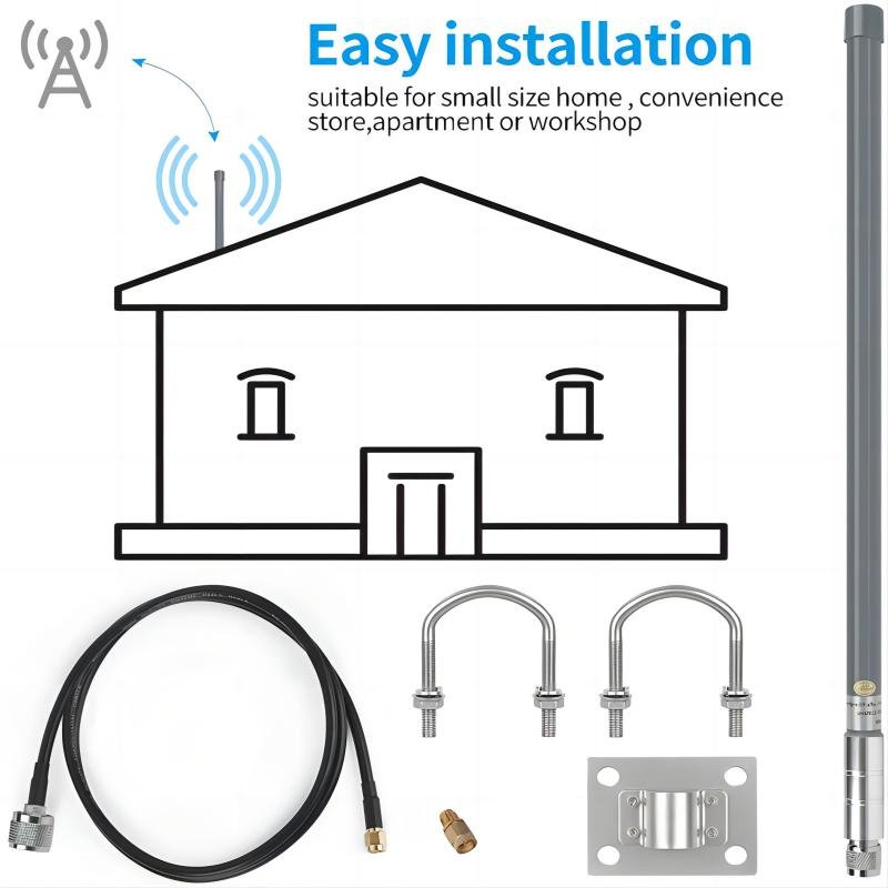 High Gain 8dbi 868Mhz LoRa Antenna Distant Signal 915MHz Antenna N-Type GMRS Outdoor Base Antenna