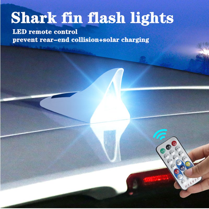 Auto Antenna Led Light Roof Antenna Shark Fin Warning Flash Lamp Safty