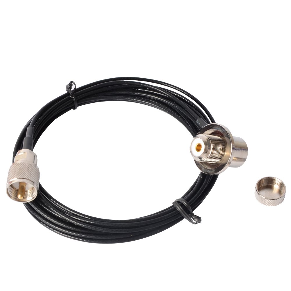 Car Walkie Talkie Antenna Communication Cable RC-316 Low Loss Coaxial Cable 5M Black Feeder Estendere Cavo PL259 Auto Radio