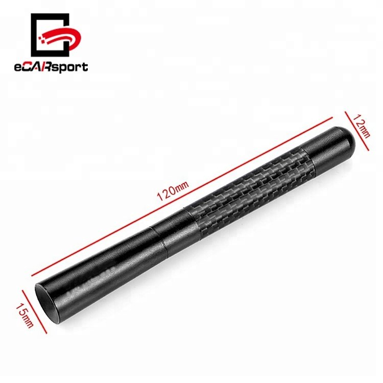 ECARsport 12cm Aluminum Carbon Fiber Insert Car Antenna for Car Styling