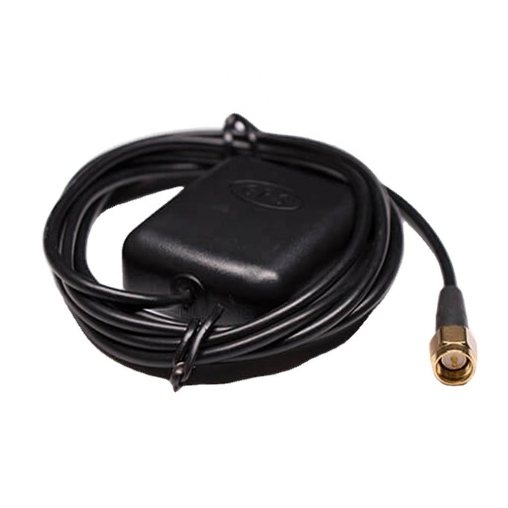 Raynool Car GPS Antenna GNSS Antenna 1575.42MHz Active GPS Antenna Vehicle Communication SMA Male Fakra Connector RG174 Cable