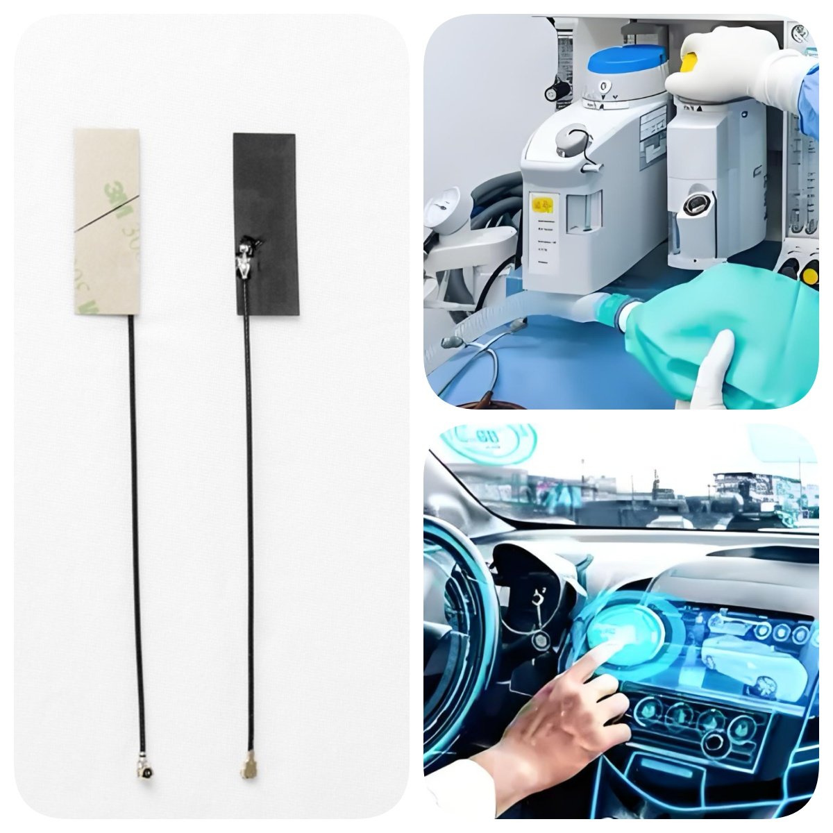 Wholesale and OEM 1575.42MHz FPC Patch Antenna for Car play or Medical Machines Internal Passive MHF4 with Liner Polarization
