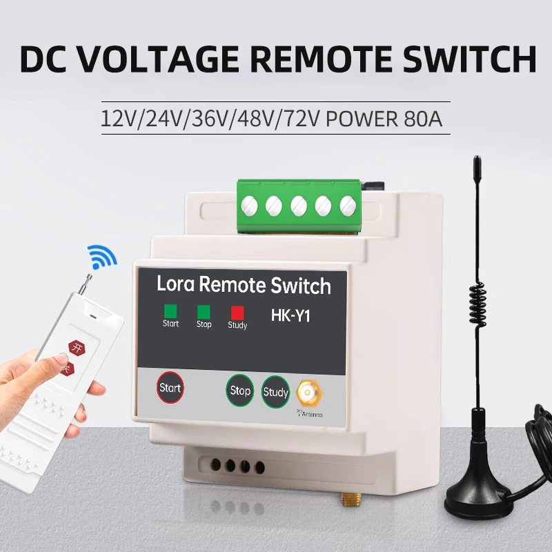 500M 9-90V Remote Wireless Remote Switch Water Pump Car Remote Power Controller