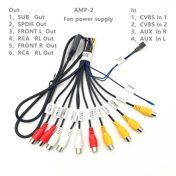 Audio in Out Lines Video in Out Lines for Car DVD Player