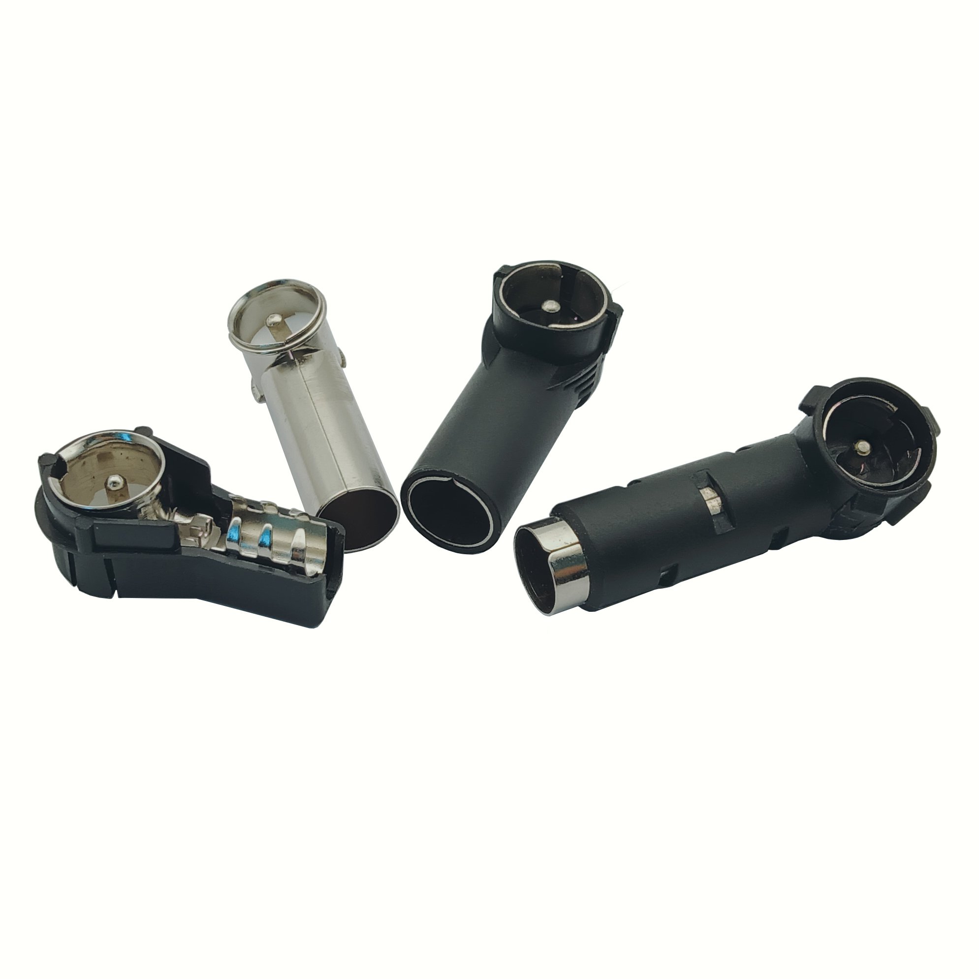 Car Radio Stereo Nickel-plated DIN 41585 Female to ISO Male Plug Aerial Antenna Adapter Adaptor JASO Antenna Connector