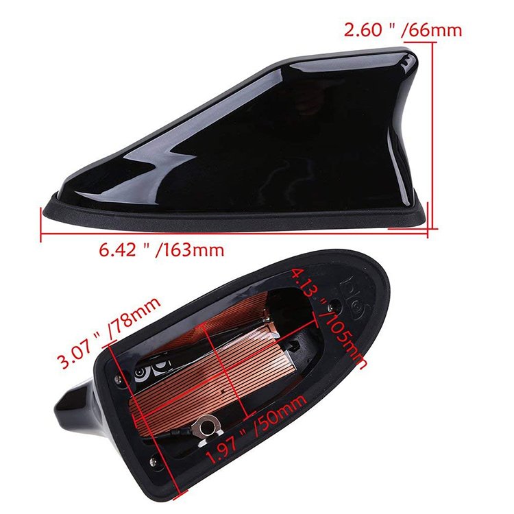 Universal Antenna Shark Cover Car Carbon Fiber Antenna Shark Fin Cover Trim Fitment With Radio Function