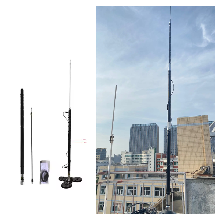 HF-3 3-50MHz Multi-Band HF Transceiver Wideband Ham Amateur Mobile Radio Telescopic Antenna