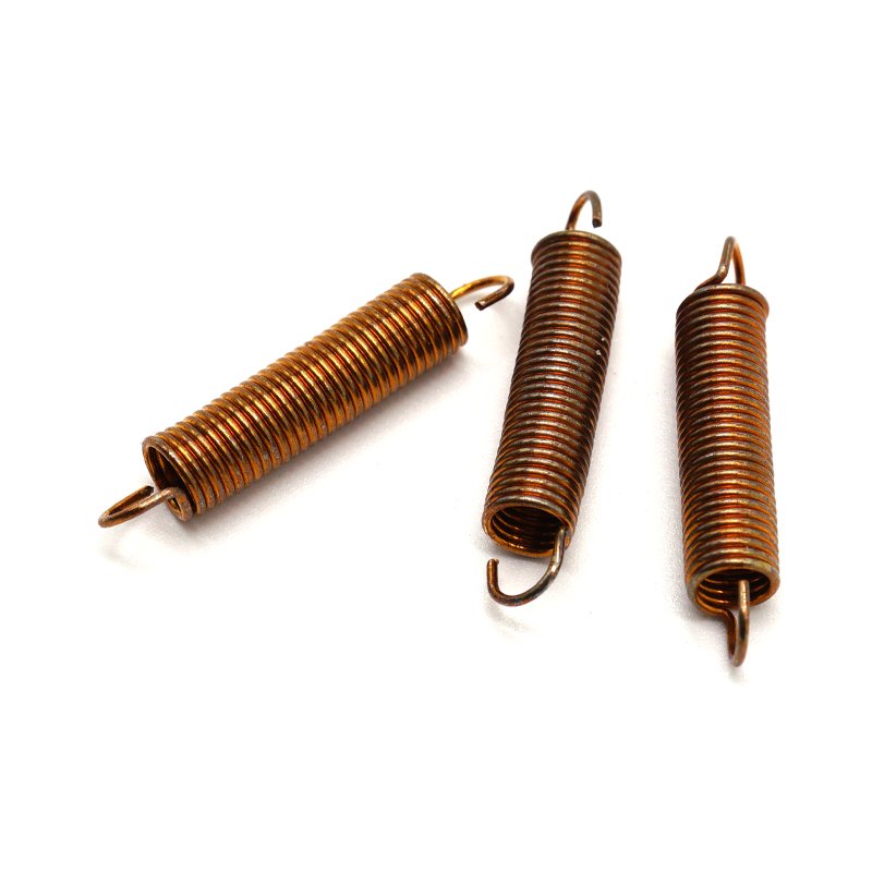 Spring Manufacturer OEM Custom Copper BeCu Tension Spring with Hook Beryllium Copper Antenna Extension Spring