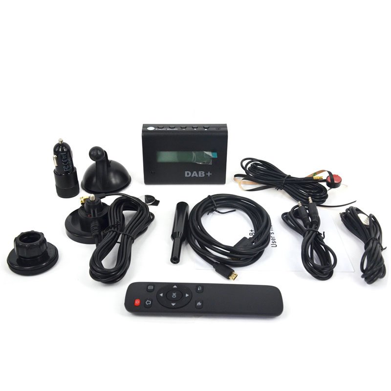 Universal Car DAB+ FM Transmitter Radio Receiver Tuner Antenna USB Charger