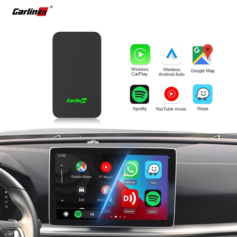 Carlink Portatil Wireless Carplay Adapter Cars Android Bluetooth Auto Dongle Ai Box Carlinkit 50 5.0 for Iphone Apple
