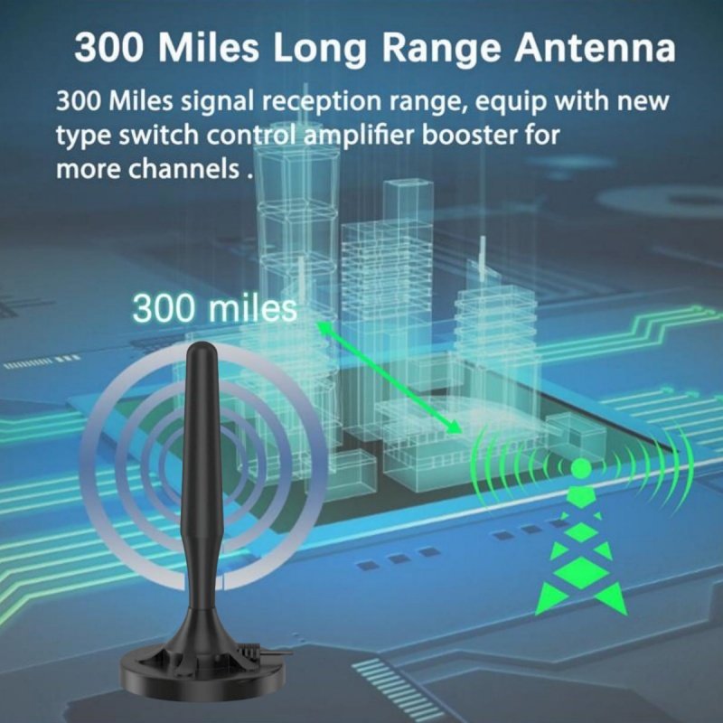 Hot Sale Cross Border DVB-T2 ATSC Cmmb DTMB Indoor HDTV Antenna Car High-Gain UHF VHF Ground Wave Surface Digital TV Reception