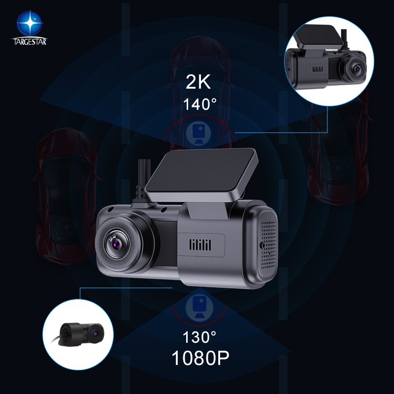 China Dash Cam Supplier Hidden Black Box Dashcam Dual Lens Front and Rear Inside Dash Cam Security Systems for Car Bus Van