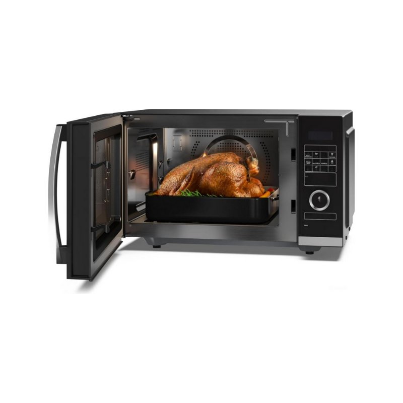 NEW 25 Litre 900W Digital FLATBED Combination Microwave Oven with 1050W Grill, 10 Power Levels, ECO Mode - Black
