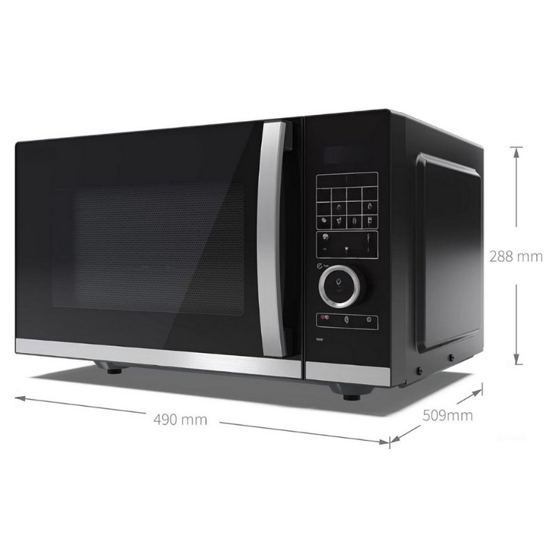 NEW 25 Litre 900W Digital FLATBED Combination Microwave Oven with 1050W Grill, 10 Power Levels, ECO Mode - Black