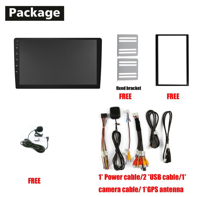 Universal 2din Double Din 9 10inch Navigation GPS Multimedia Music Audio System Touch Screen DVD Player Radio Android Car Stereo