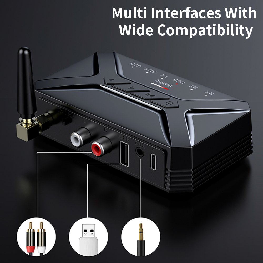 HIGI Wireless Bluetooth Receiver Long Range 40M Transmitter for PC/TV/Speaker/Headphone