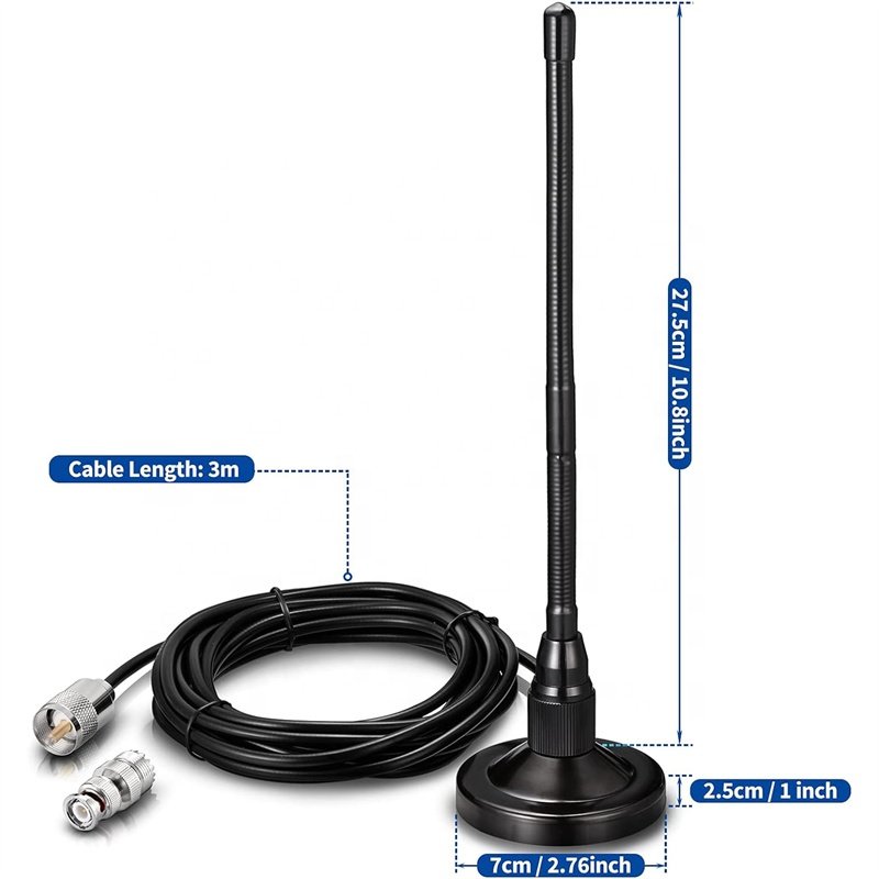 27MHz Car Antenna Ham Radio CB Radio Antenna With Magnetic Base Long Range Outdoor WiFi Antenna