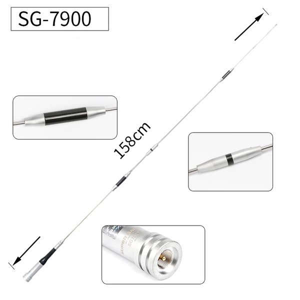 Antenna Walkie Talkie Mobile Radio Quad Band Antenna SG-7900 High Gain 150W M Type Less Bendable for for D9000 TM271A FT1900R